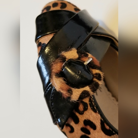 Naughty Monkey Animal Print Fur heels size 8 - Picture 8 of 10